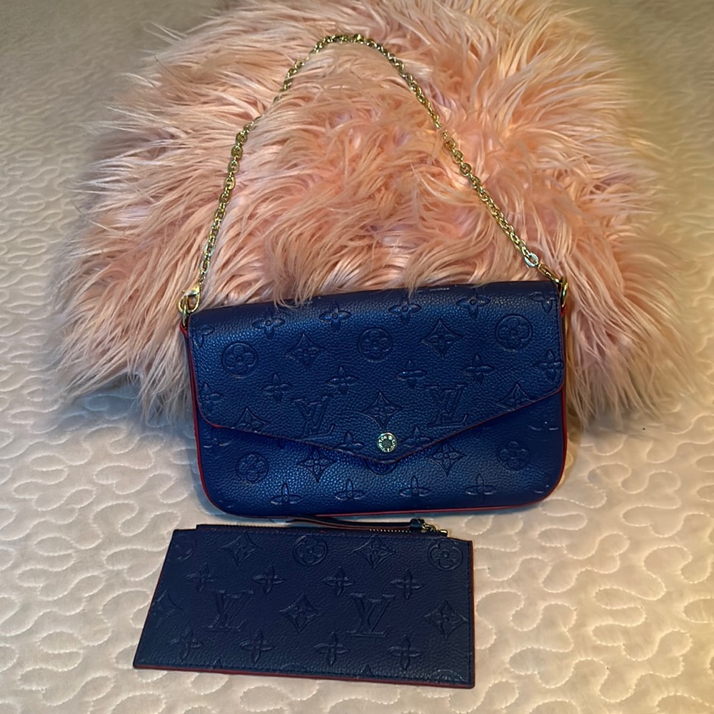 Blue small handbag